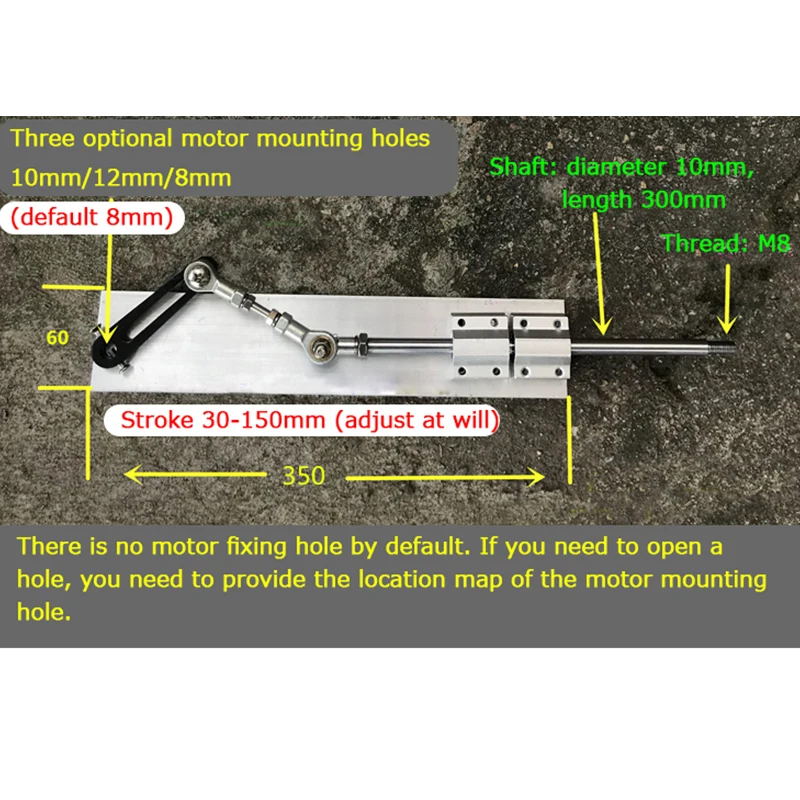 Mini actionneur linéaire télescopique 3-15CM, actionneur à bascule télescopique réglable 24V DC, engrenage de réduction, adaptateur de régulation de vitesse du moteur