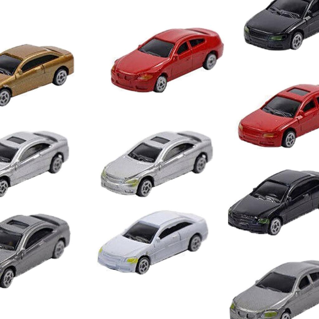 10Pieces HO Scale Model Vehicle Car 1:87 Architecture Model Train Scenery