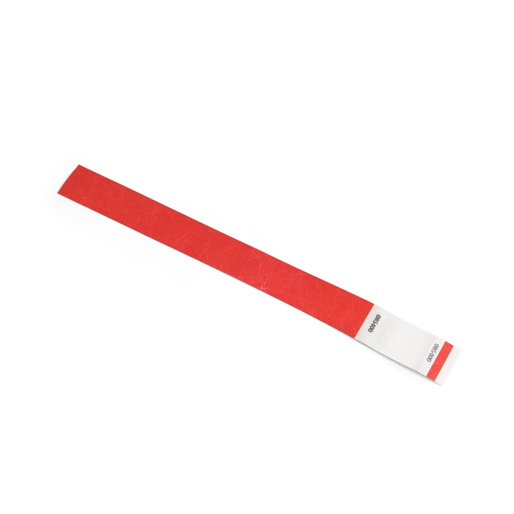 Solid røde 1 " stub tyvek armbånd avtakbare for id armbånd til festarrangementer ,500 stk.