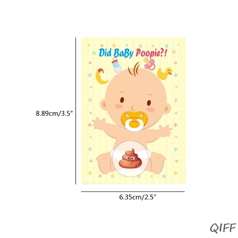 Baby Shower Scratch Off Game Raffle Card Gender Neutral Boy Girl Funny Activity