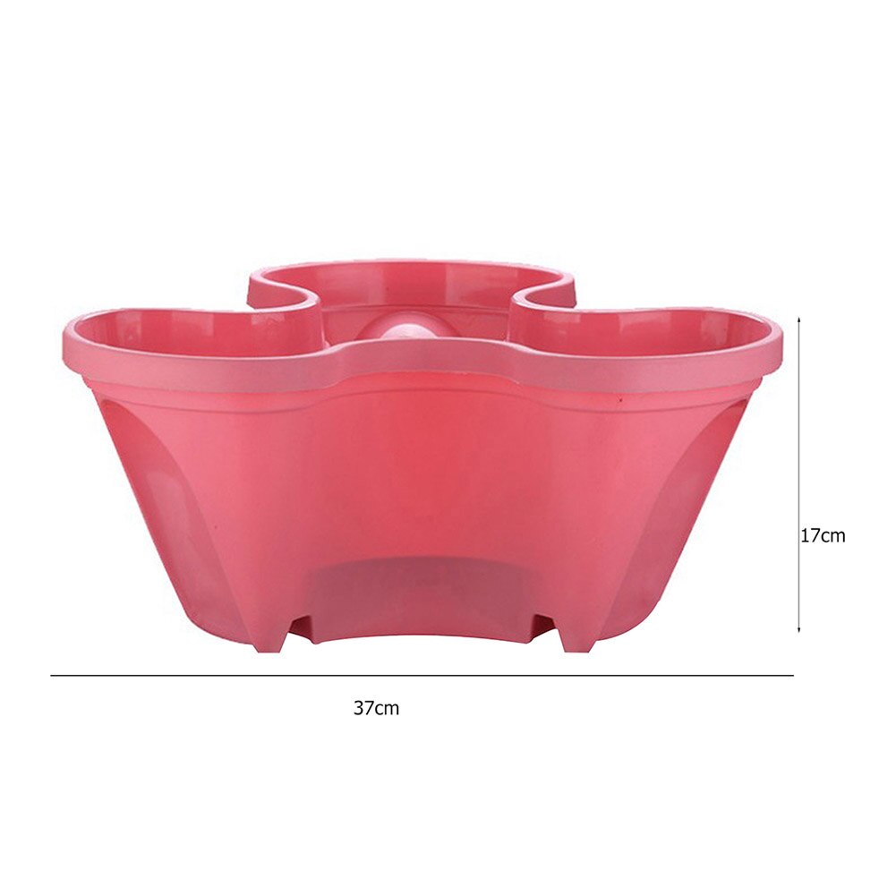 Strawberry Planter Pot Stackable Vertical Stackable Strawberry Herb Garden Planter Flower Seedling Holders: Pink