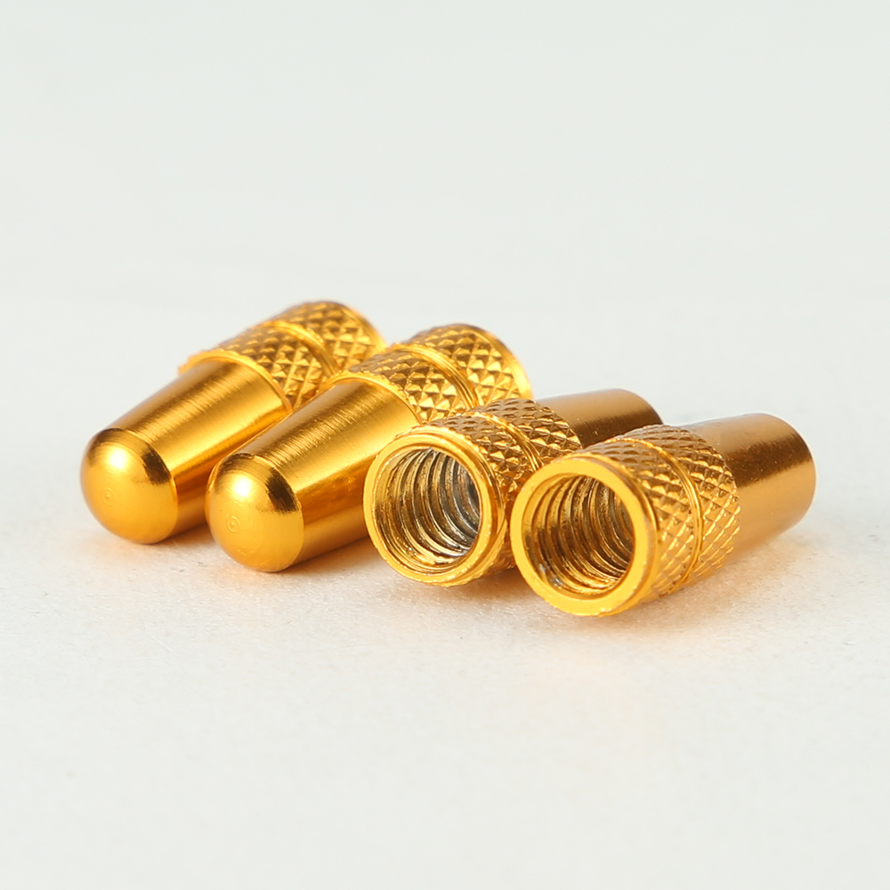 Bouchon de Valve de pneu de vélo couleur arc-en-ciel, bouchons en aluminium pour vannes, capuchon de Valve français, chapeau de pneu de vélo Presta, accessoires vtt, , 4 pièces/ensemble
