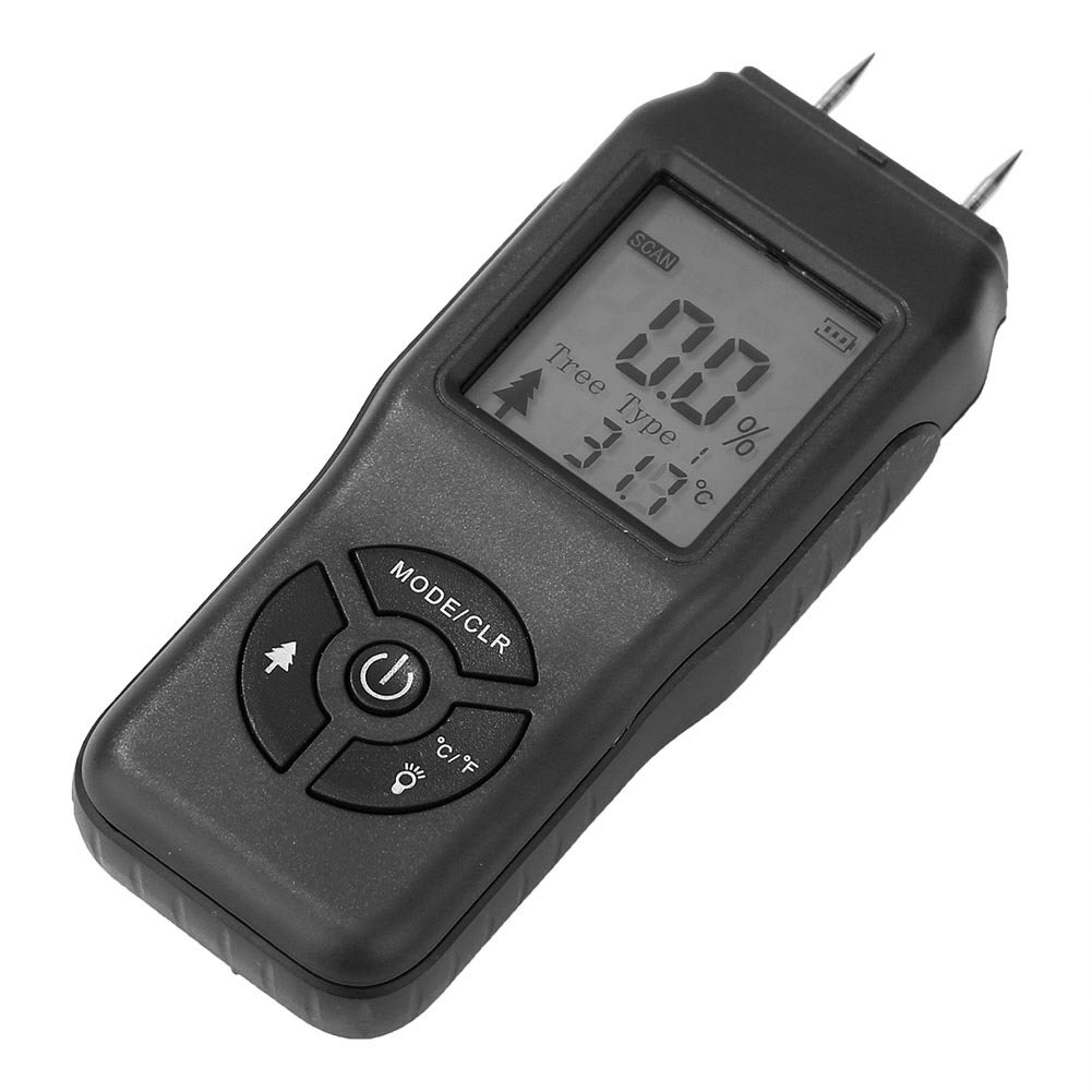 Digital Two Pins Tool Humidity Measuring Portable Data Hold Practical Firewood Wood Moisture Meter Backlight Handheld