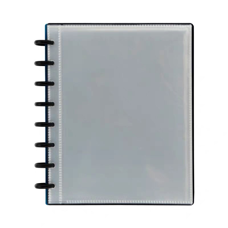 25pcs/Pack A4 A5 Transparent Loose-leaf Bag Folder Information Book Pocket for 8/11 Holes Mushroom Hole Disc Ring System Planner