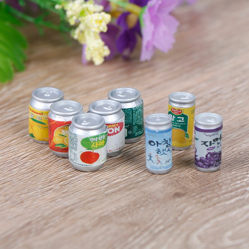 3/5Pcs Mini 1:12 1/12 Scale Canned Fruit Cans Miniature Food Play Kitchen Doll Food Accessories Toy Doll House Accessories