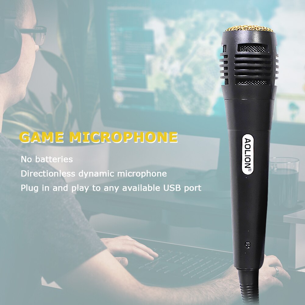 3m USB Wired Microphone Mic for Nintendo Switch Wii Xbox PS5 PS4 PC Game Controller