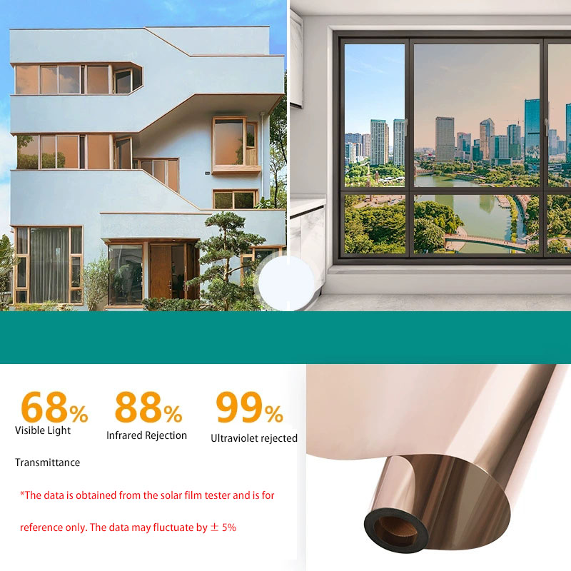 Reflective Self-Adhesive Window Film – Heat Insulation & Sun Block – Static Glass Sticker
