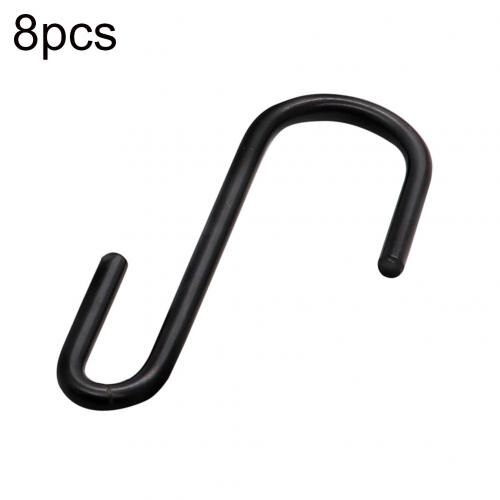 4/8Pcs Crochets en forme de S En Acier Inoxydable Crochets Suspendus Cuisine Salle De Bain Suspendu Cintre Porte-Organisateur De Stockage De Vêtements de Ménage: Black 8pcs