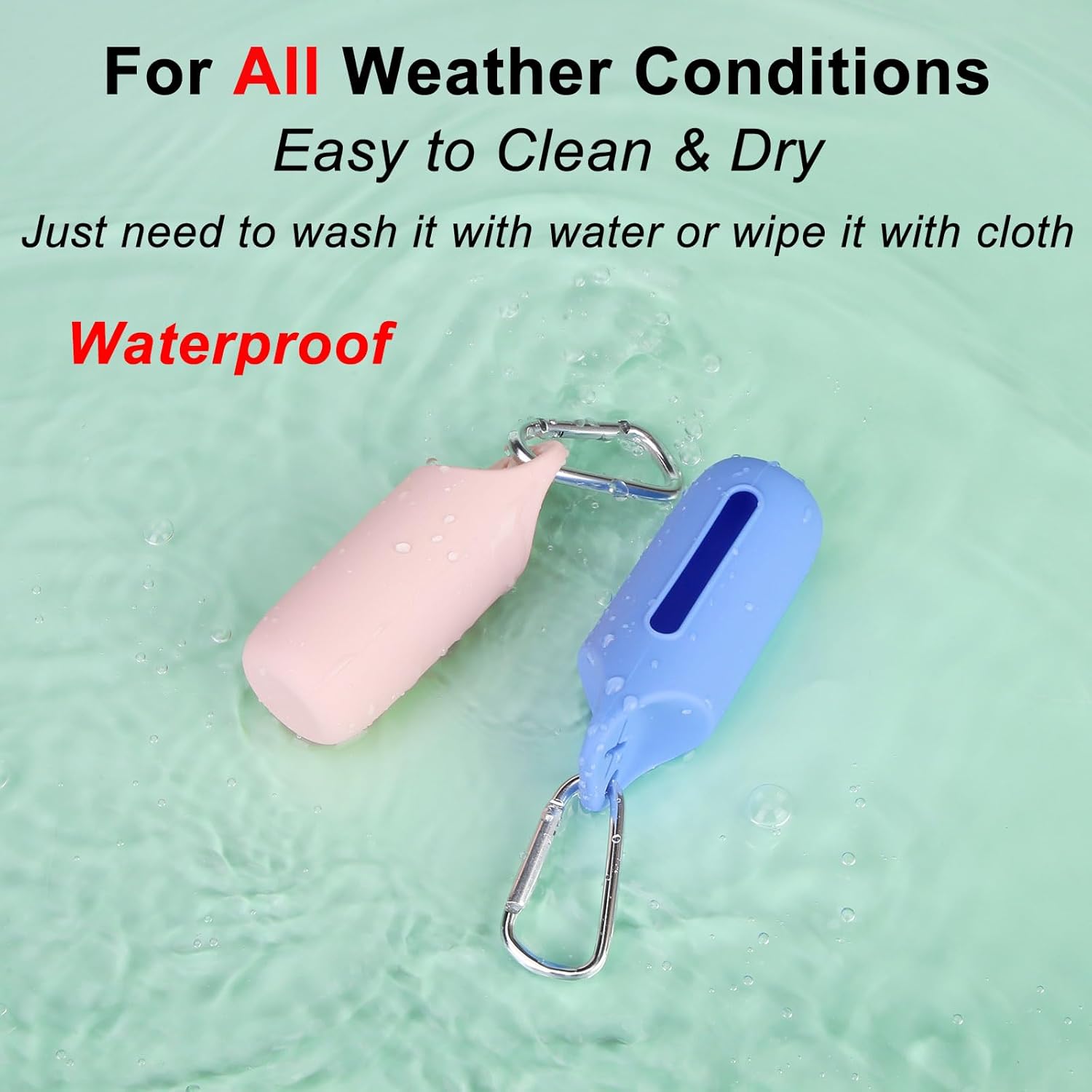Silicone Dog Poop Bags Holder dog bags dispenser walking stand portable feces collection bag hanging ring silicone storage box