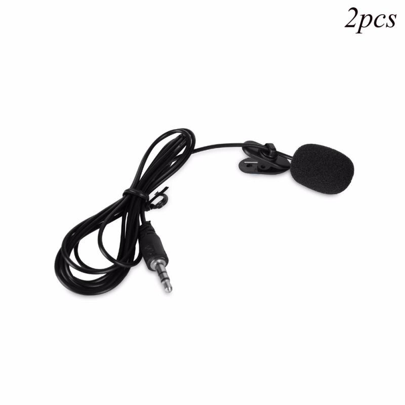 Micrófono de solapa con Clip, Mini micrófono portátil de 3,5mm para teléfono móvil, PC, grabación, Conferencia: 2pcs