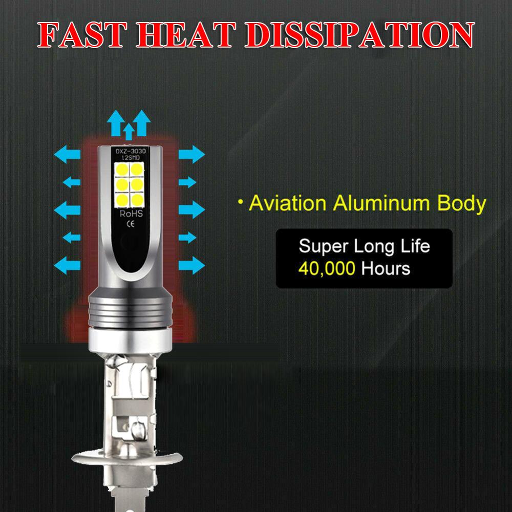 H1 Led Mistlamp Koplamp Kits 100W 14000LM High Power Lampen 6000K Wit Lampen
