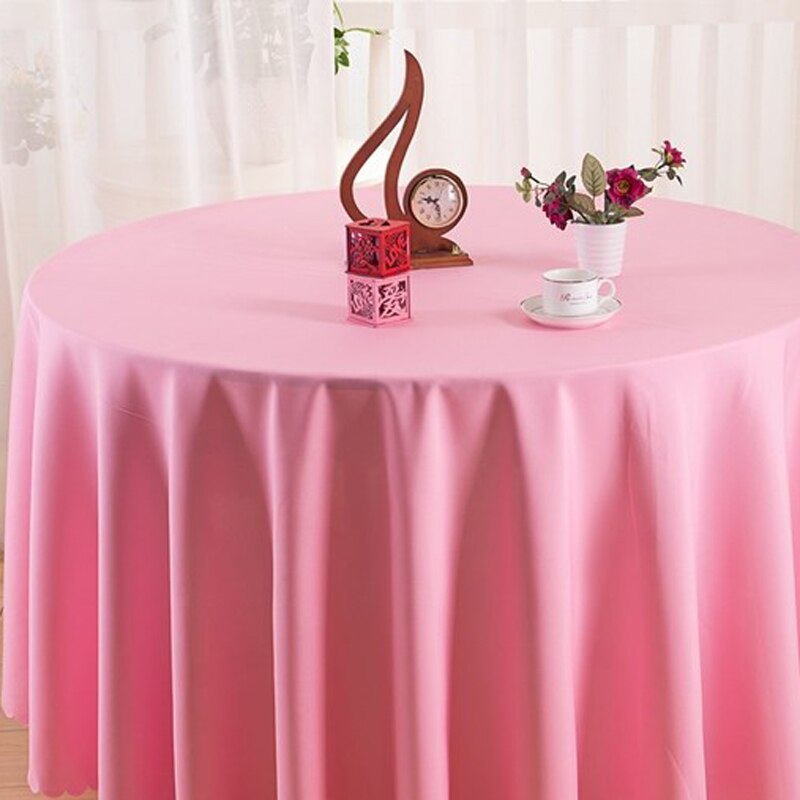57 ''145 cm Durchmesser Feste Runde Tisch Tuch Heimat Dekor Party Spielzeug Für Hochzeit Geburtstag Party 4 Farben Tisch abdeckung Tuch