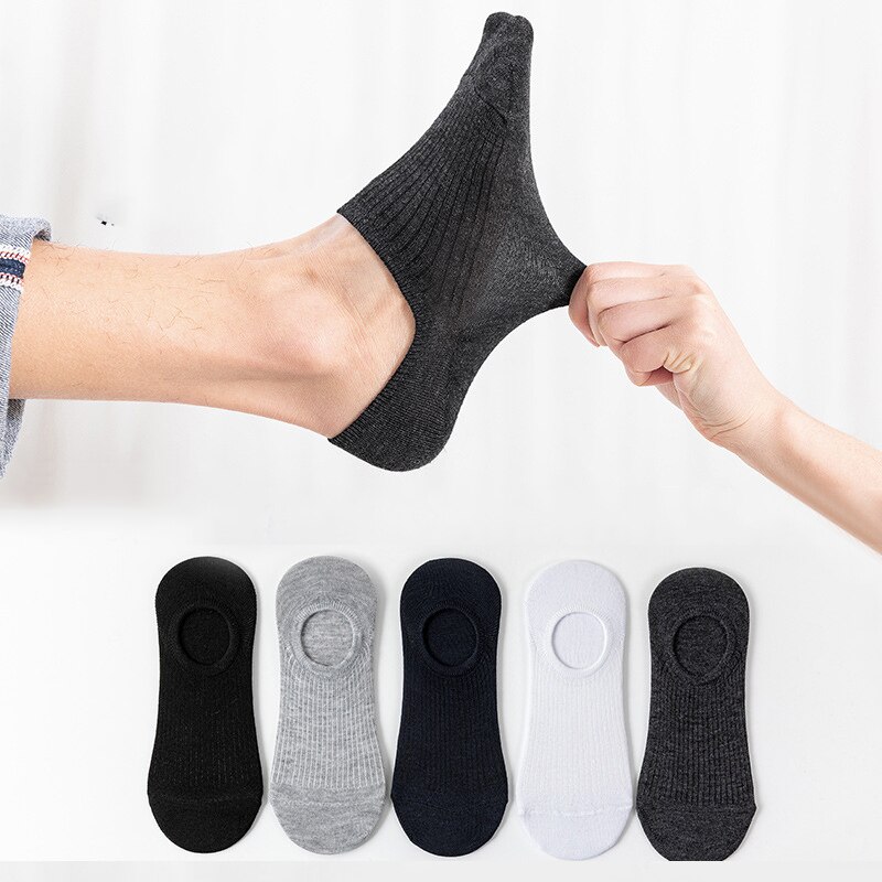 Women's Cotton Invisible Socks Non-Slip Summer Solid Color Breathable Comfortable Short Socks Thin Ankle Boat Socks