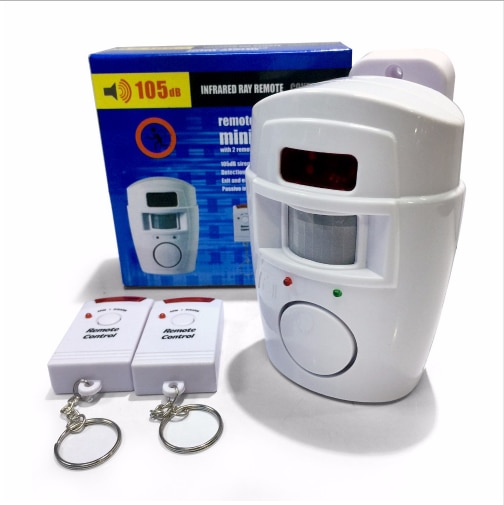 Draadloze PIR Motion Sensor Alarm met 2 Afstandsbedieningen Lokale Alarm Inbreker met 105db Sirene