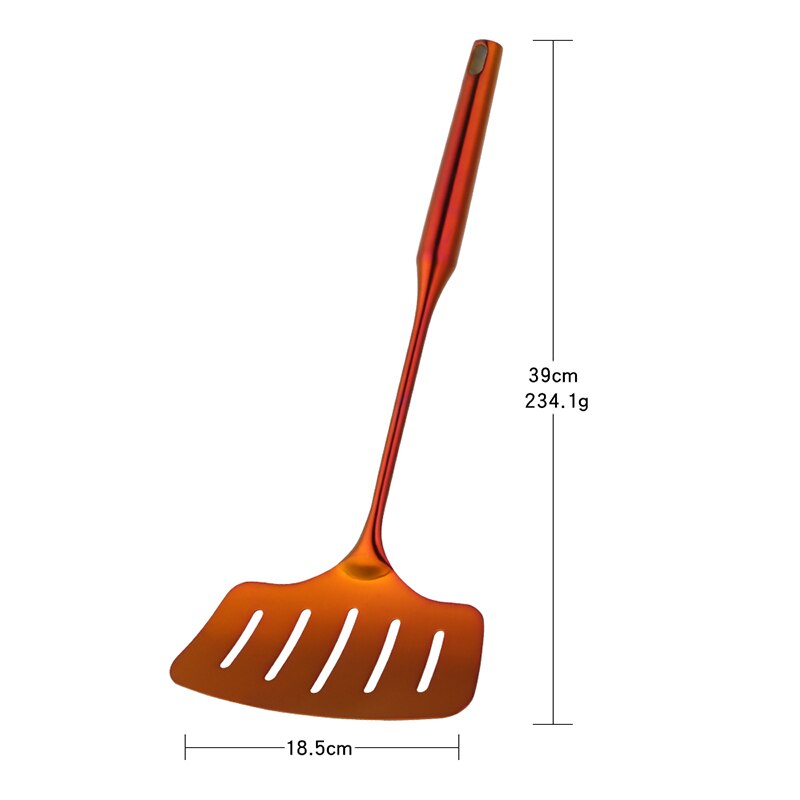 15inch Stainless Steel Slotted Turner Cooking Shovel Baking Frying Fish Shovel metal Cook ware Kitchen Tool Nonstick Spatula set