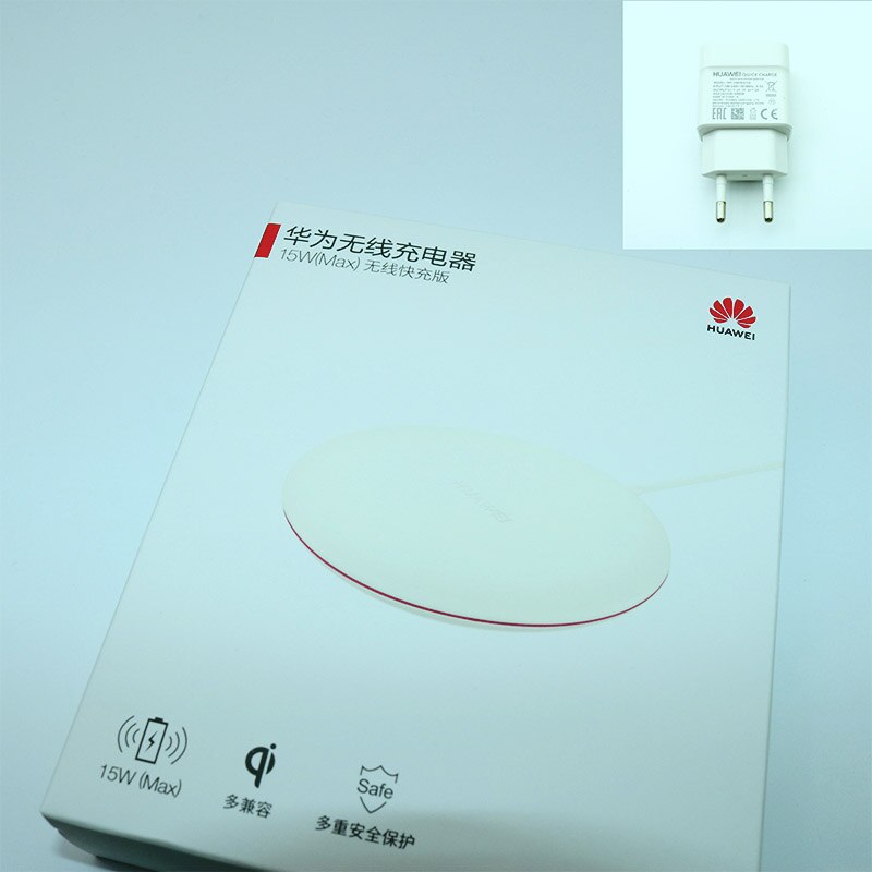 Huawei P30 Pro cargador inalámbrico 15W CP60 carga rápida para Huawei Mate 20 RS amigo 20 Pro iPhone X 8 plus XS Max Samsung S9 plus: add EU charger
