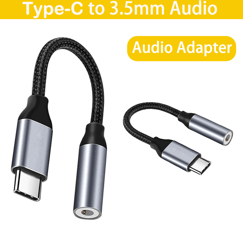 Høyytelses type c  til 3.5mm lydadapterkabel med innebygd dac digital dekoder universell usb c  til 3.5mm jack-omformer