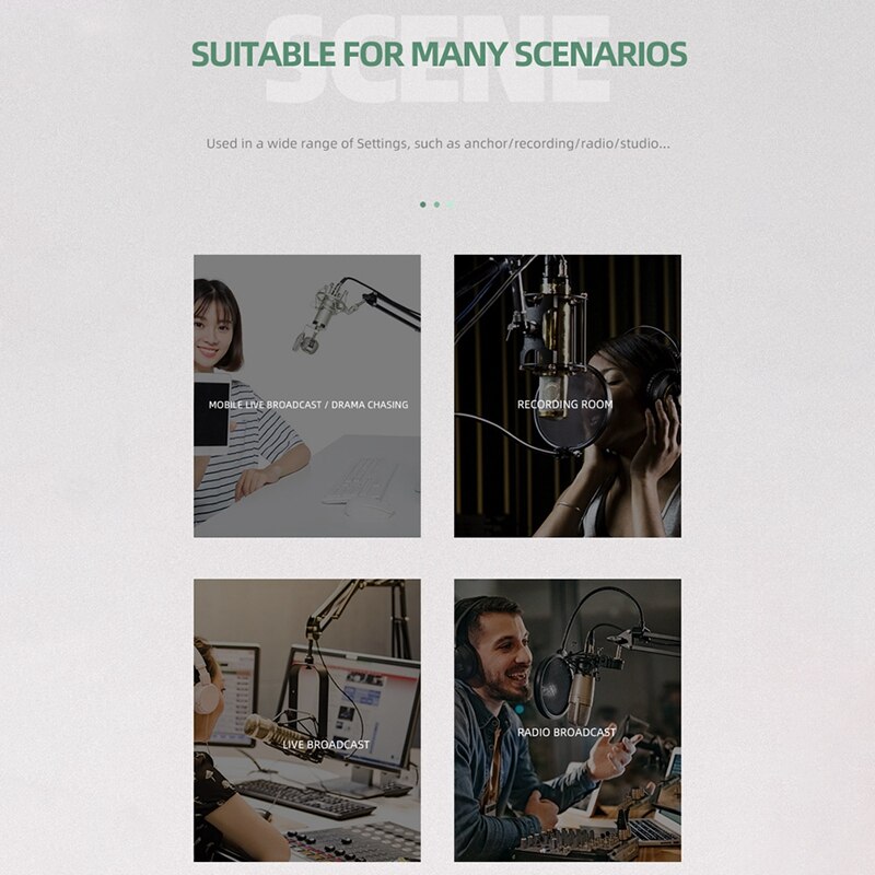 NB-35S Microphone Stand Kit With LED Ring Light Scissor Arm Stands For Computer Laptop PC Karaoke Studio Recording