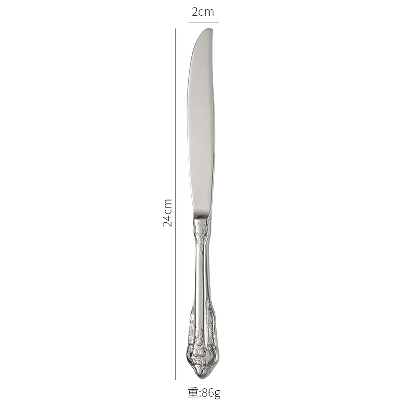 Luxus Palace Besteck Set Edelstahl Steak Messer Gabel Hause Komplette Geschirr Kaffee Löffel Teelöffel Küche Utensilien: WHITE