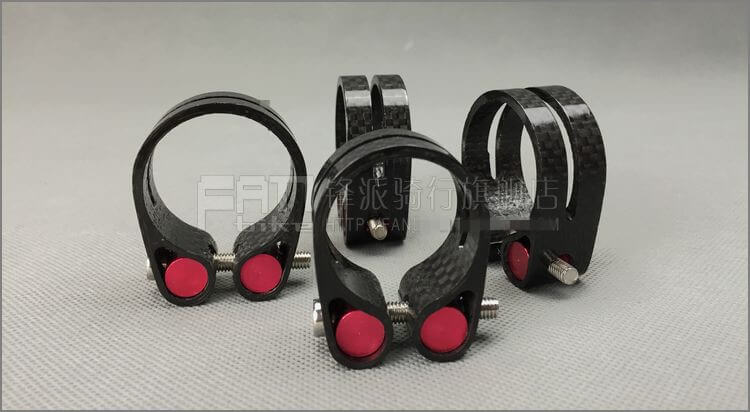 TOSEEK 27.2/30.8/31,6mm Fahrrad Sattelstütze Klemme Fahrrad 3K Kohlenstoff Faser Schloss Sitzrohr Klemme Berg rennrad Schwarz Sattelstütze Klemme