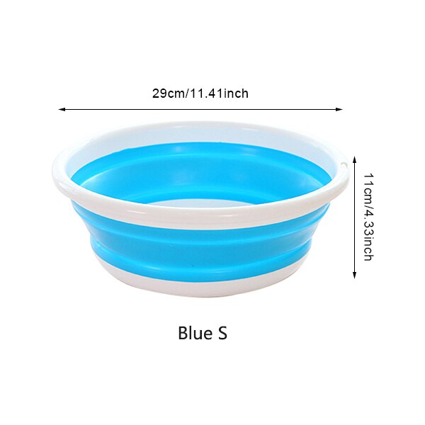 Przenośne umywalki na wolnym powietrzu podróż składana umywalka kempingowa umywalka wiadro misa zlewu domowe składane urządzenia robić oczyszczania akcesoria: niebieski S