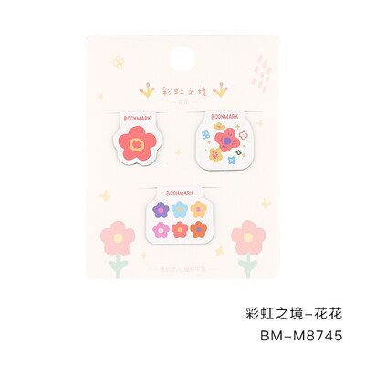 3 stks/set Vintange Magneet Bladwijzer Kawaii Bookmark Goud Verijdeld Boek Markers Kawaii Boek Marks Briefpapier voor Meisjes: 4