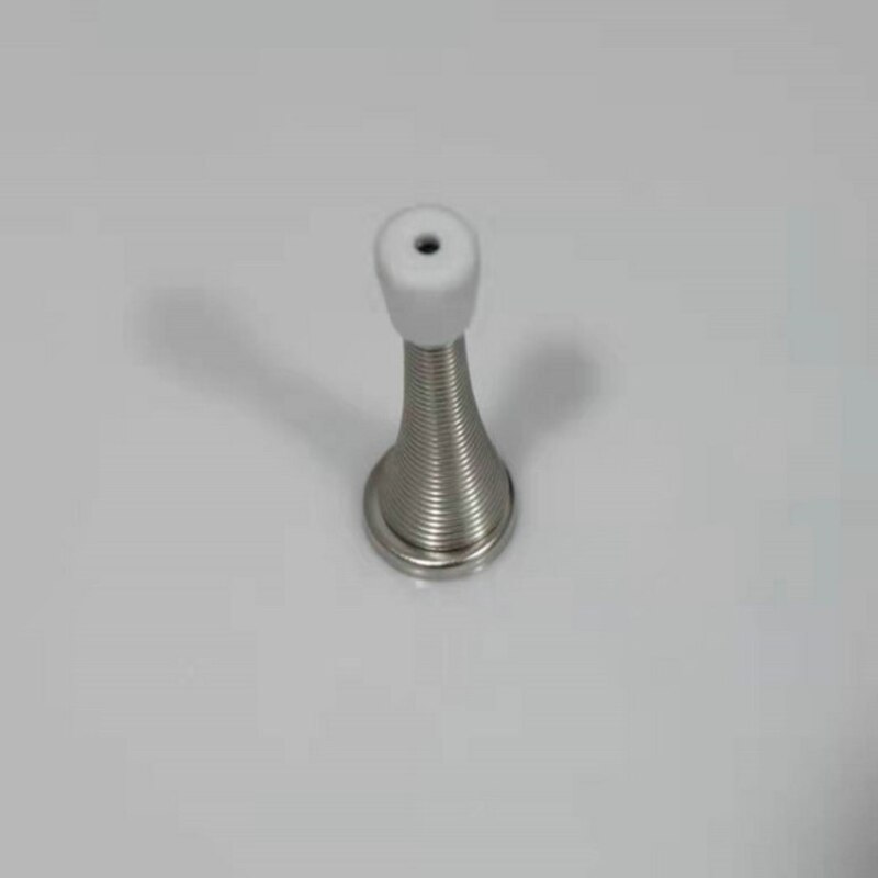 Spring Door Stopper Door Stop Wall Decorative Door Stopper Protect Doors & Wall: Silver