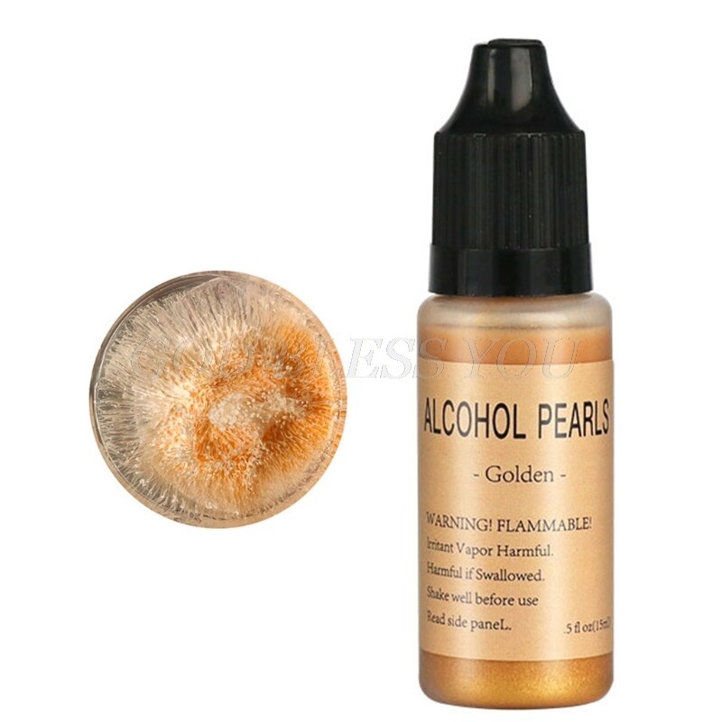 Resina de pigmento de Alcohol metálico, pintura concentrada a base de Alcohol, resina epoxi, colorante, artesanía de fundición de resina, 15ml: GD