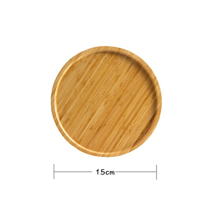 Bamboe Ronde Opbergbak Gebak Servies Eco Vriendelijk Houten Palletbord Keukengereedschap Theeblad Huisdecoratie 2024: Bruin