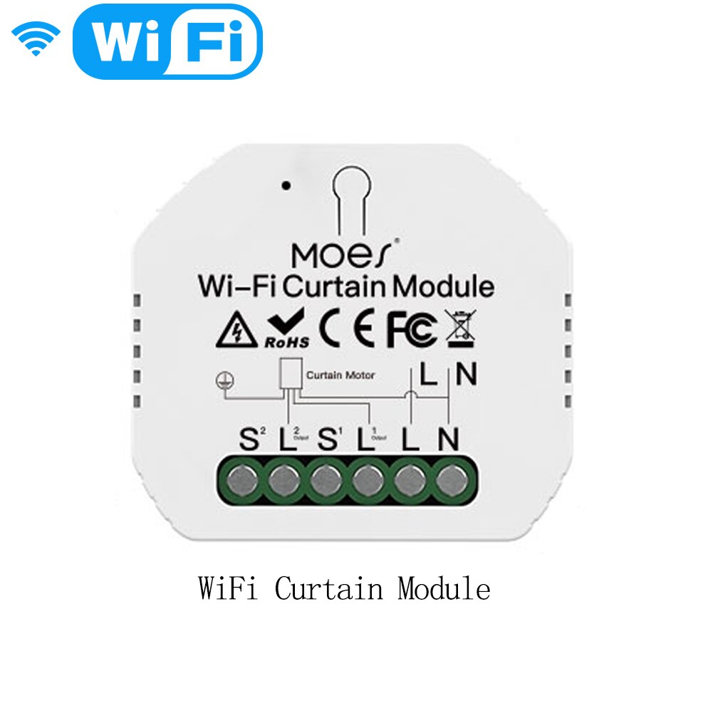 Moes Smart Zigbee Wifi Schakelaar Module Dimmer Gordijn Switch Smart Leven App Afstandsbediening Alexa Google Thuis Voice Controle: WiFi Curtain Switch