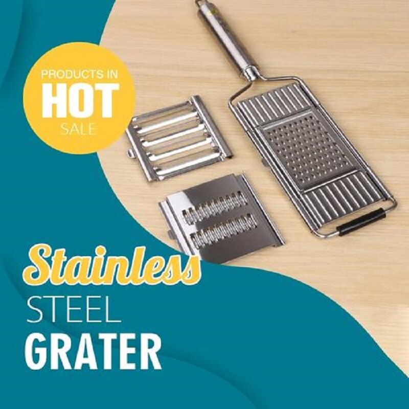 Multi-Purpose Vegetable Slicer Stainless Steel Grater Cutter Shredders 3 in 1 Fruit Potato Onion Peeler Kitchen Accessories Tool: Default Title