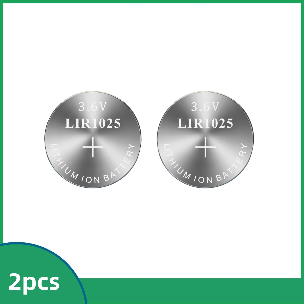 LIR1025 Rechargeable Button Cell 3.6V Rechargeable Battery can Replace 3V CR1025 Lithium Battery: Yellow