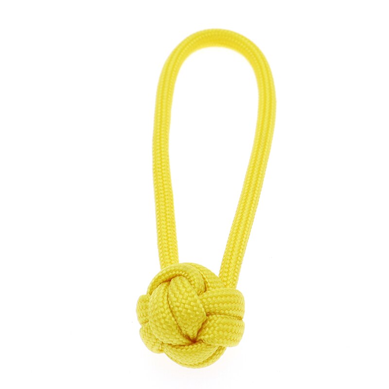 Hand Gevlochten Paracord Knopen Diy Sleutelhanger Camping Survival Gereedschap: YELLOW