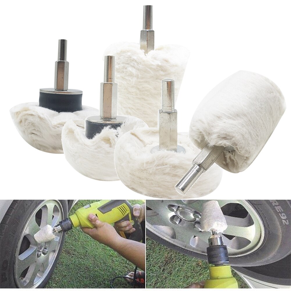 5PC Polishing Buffing Pads Mop Wheel Drill For Polisher Aluminum Stainless Steel