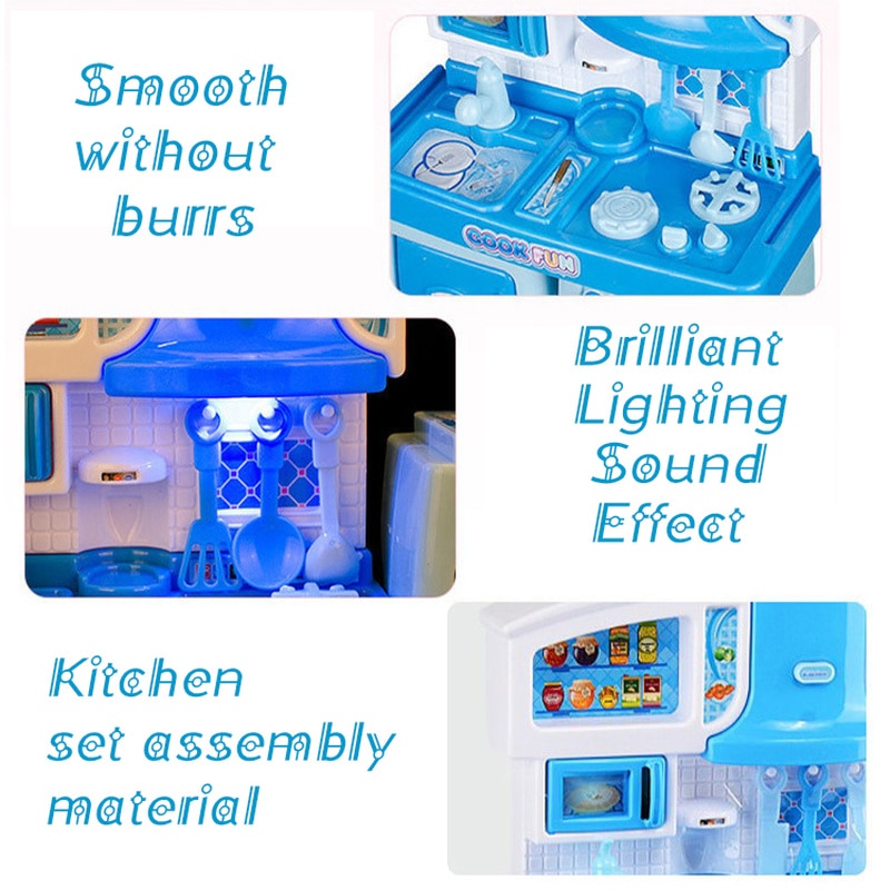 Cooking Toys Set Music Pretend Large and Light Cooking Toys Kitchen Game Set Kitchen Toys for Young Children