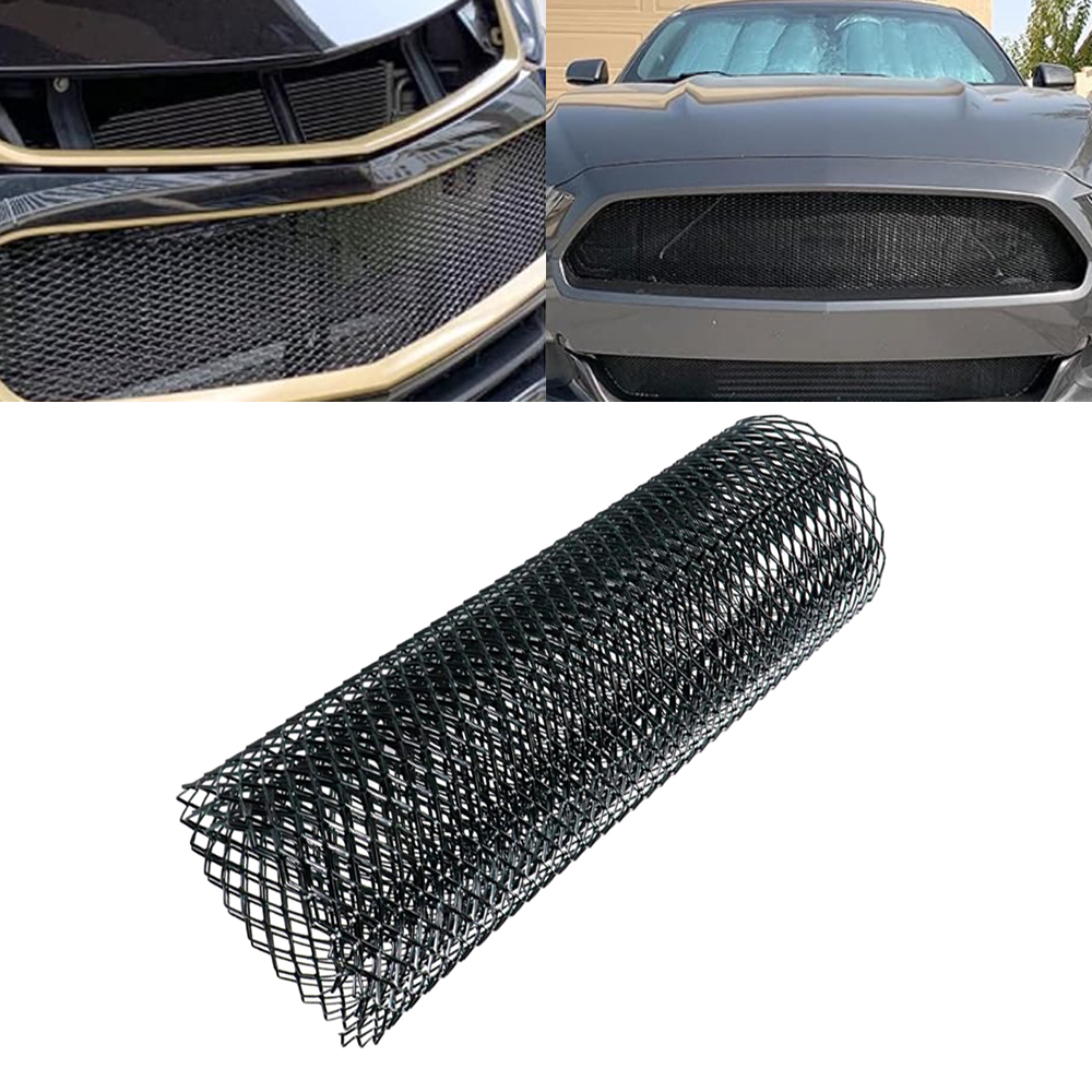 1pc 100 cm x 33 cm / 39.37 inch x 12.99 inch Car Grill Mesh Sheet for Most Vehicle Bumpers, Body Kits, and Grille Openings