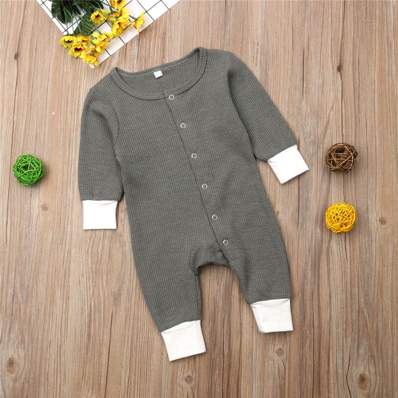 Mooie Patchwork Romper Baby Boy Katoen Jumpsuit Playsuit Lente Herfst Kleding Lange Mouw Mode Pasgeboren Romper