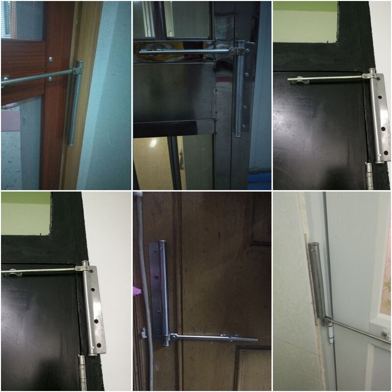 1pc Stainless Steel Adjustable Surface Mounted Auto Closing Door Closer Fire Rated Door Hardware Fully Adjustable