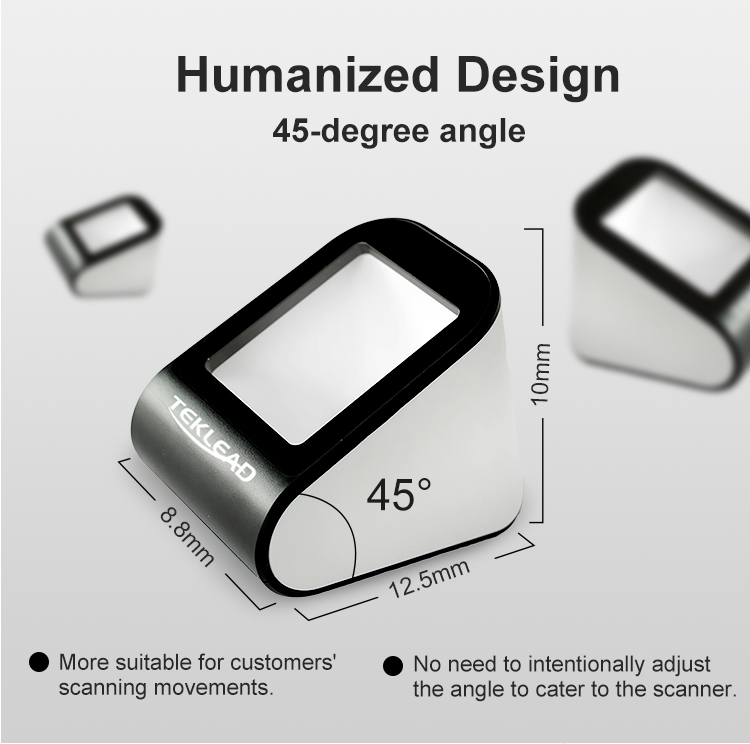 TEKLEAD Automatische 2D Barcode Scanner Hände-Freies USB QR Barcode Reader für Mobile Zahlung für Shop, Supermarkt, restaurant