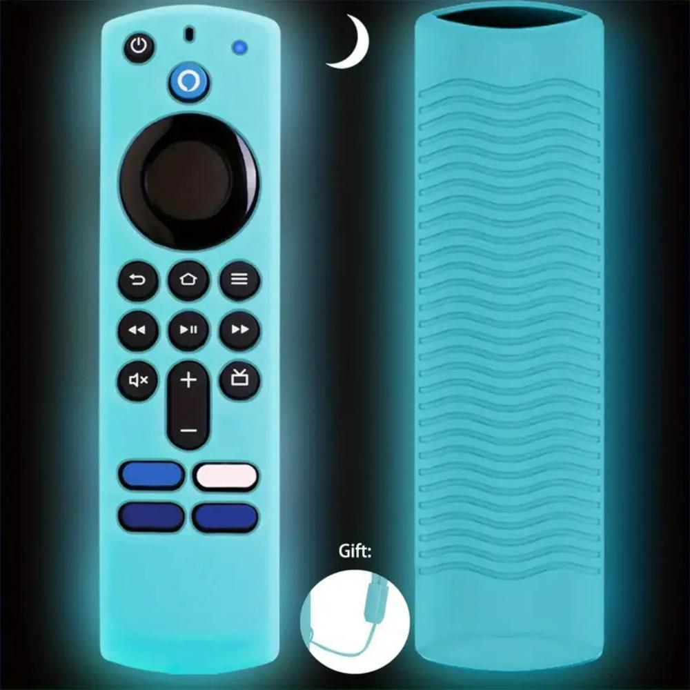 Silicone luminous remote control cover for Alexa Voice Remote (3rd Gen) L5B83G Release, Fire TV Stick 4K 2nd Gen ): Blue