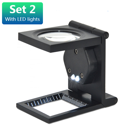 1PC 10x Folding Lens Linen Tester Foldable Mini Pocket Magnifiers Cloth Thread Counter Magnifier Magnifying Glass 28mm: Orange