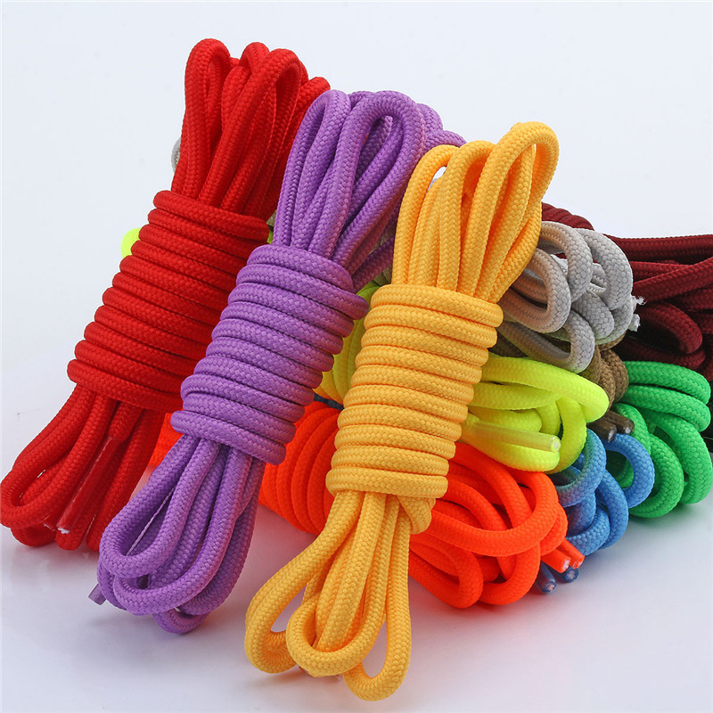 80/100/120CM 1 Pair Unisex Casual Shoelace Round Cord Dress Shoe Laces Colourful Cute Pink Color Elastic Shoelaces