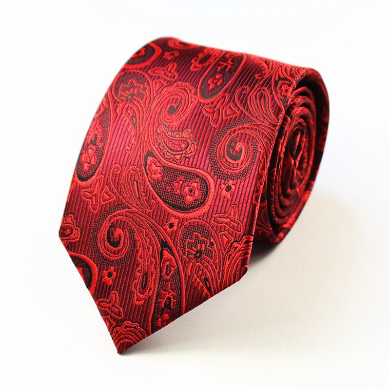 GUSLESON jakość moda męskie krawaty wzór dinozaur czerwone męskie krawaty ślubne 7cm slim krawat biznes jedwabne krawaty dla mężczyzn krawat: 22