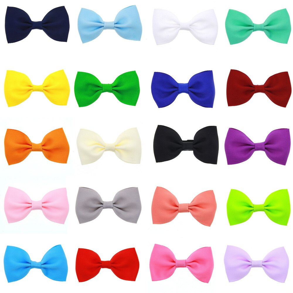 4 Pcs Hair Solid Bow Turban For Children Newborn Kids Headwear Baby Girl Accessories Bowknot Photo Props Hairpin Clip Cute: Default Title