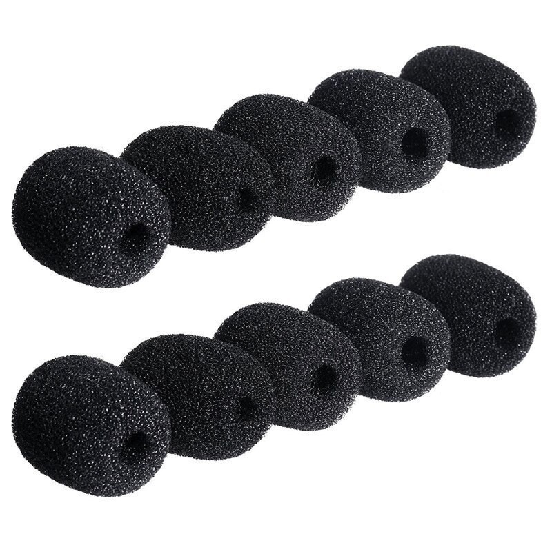 5 Stks/partij 35*25*10 Mm Mic Cover Microfoon Voorruit Windshied Headset Vervanging Telefoon Headset Foam Microfoon Cover