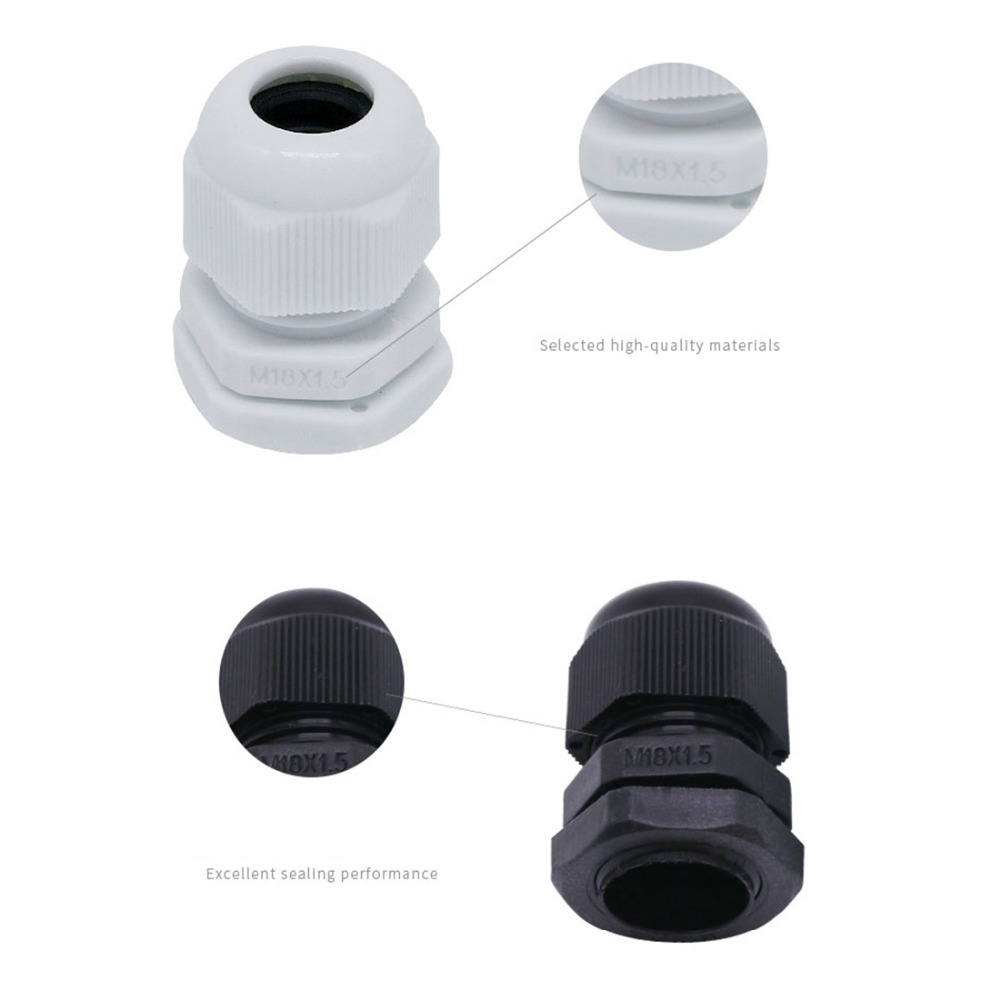 10Pcs IP68 Nylon Waterdichte Wartel PG7/PG9/PG11 Pa Materiaal