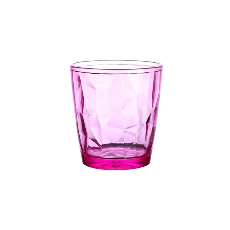 Bar KTV Drink Juice Cup Hotel Restaurant Drink Cup Wine Glasses Unbreakable Premium Acrylic Colorful Diamond Drinking Glasses: PK