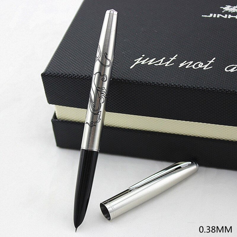 Financial Tip 0.38mm Extremely Fine Fountain Pen Stainless Steel Classic Body Jinhao 911 School Office Writing Stationery: W