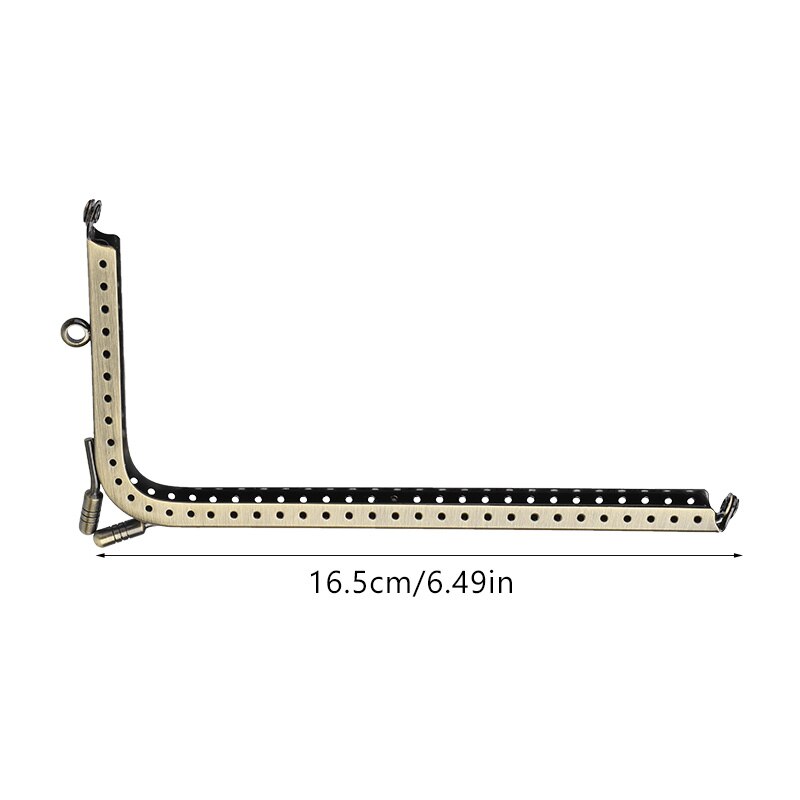 Nonvor 1 sztuk l-kształt metalowy pocałunek blokada zapięcia torebka rama portfel w stylu torebki uchwyt robić torby DIY akcesoria kaletnicze części 5 rozmiary: 16.5CM