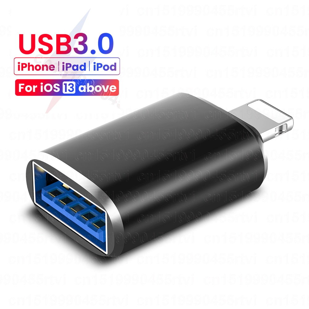 Adattatore OTG USB 3.0 per iPhone iOS 13 sopra trasmissione dati U Disk Mouse tastiera convertitore da USB a 8 Pin per iPhone 13 12 iPad